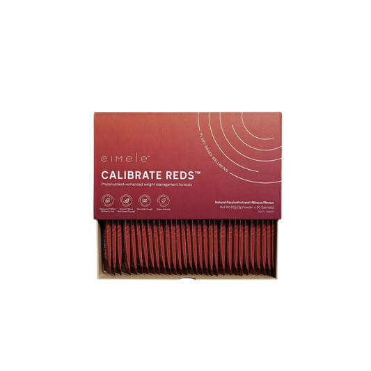 Calibrate Reds is a phytonutrient-enhanced formula designed to promote weight loss when combined with a healthy diet and exercise. The blend of potent plant-derived nutrients includes Reducose™, a standardised White Mulberry Leaf extract clinically proven to inhibit the breakdown of carbohydrates and sucrose, and Morosil™ Moro Red Sweet Orange extract to support abdominal weight loss.