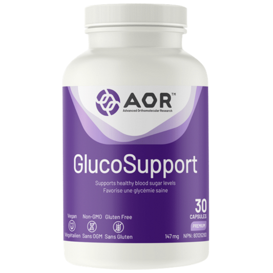 AOR - GlucoSupport

POSITIONNING
Blood Sugar & Insulin

KEY CLAIMS
Reducose decreases glucose absorption in the small intestine
Reduces postprandial blood glucose and lowers the glycemic index of foods
Supports a healthy insulin response and helps prevent insulin resistance

COMPOSITION per serving
Reducose® (white mulberry leaf extract, 8.5% DNJ) 147 mg (≈250 mg of 5% DNJ equivalent), L-Leucine

FORMAT & NUMBER OF SERVINGS PER PRODUCT
30 capsules – 30 servings

MODE OF USE
Take 1 capsule per day before a c
