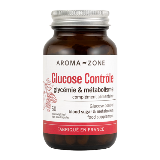 Idéal pour maintenir l’équilibre de la glycémie et lutter contre les pics de glucose, ce complément alimentaire Glucose Contrôle est formulé avec deux extraits naturels de haute qualité : un extrait concentré de Cannelle de Ceylan, reconnu pour ses bienfaits sur l'équilibre glycémique, et l'extrait naturel de Mûrier blanc Reducose® à l'efficacité prouvée dès la première prise pour réduire l'absorption des sucres.