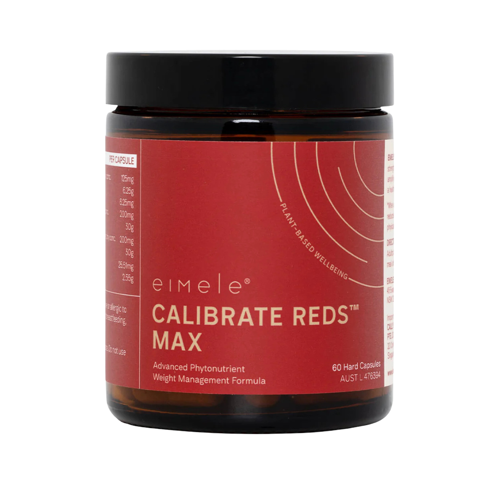 Calibrate Reds Max™ is cutting-edge formula designed for those looking to take control of their weight and metabolic health. With a superior blend of scientifically studied phytonutrients, it works through two key pathways - helping to limit sugar and carb absorption while actively reducing fat storage.

Advanced GLP-1 phytonutrient formula for metabolic balance and weight management
Dual-action approach to regulate carbs, sugar and fat metabolism
5x potency compared to the original 
