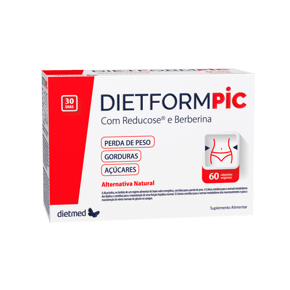 Perda de Peso
A Alcachofra, no âmbito de um regime alimentar de baixo valor energético, contribui para a perda de peso.
Gorduras
A Colina contribui para o normal metabolismo dos lípidos e contribui para a manutenção de uma função hepática normal.
Açúcares
O Crómio contribui para o normal metabolismo dos macronutrientes e para a manutenção de níveis normais de glicose no sangue.

COMPOSIÇÃO
2 cápsulas: Berberina 500 mg, Reducose® 200 mg, Extrato Concentrado de Alcachofra 200 mg, Colina 82,5 mg, Crómio 40 μg 