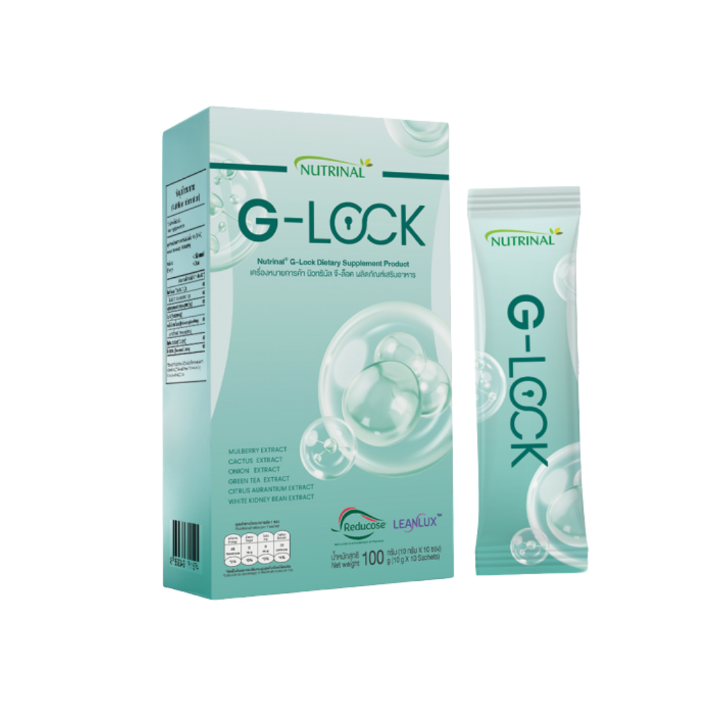 Dietary Supplement: Nutrinal G-Lock
How to Take: Mix 1 sachet with 200 ml of water and drink before meals (15 minutes)
Recommended meal: Lunch
Warnings:
Children under 18 years old
Pregnant or breastfeeding women
Patients with a history of cancer, kidney disease, autoimmune disease (SLE), pancreatitis, or thyroid disorders should consult a physician
Net Content: 10 g x 10 sachets
FDA Registration: 11-2-02363-5-0262