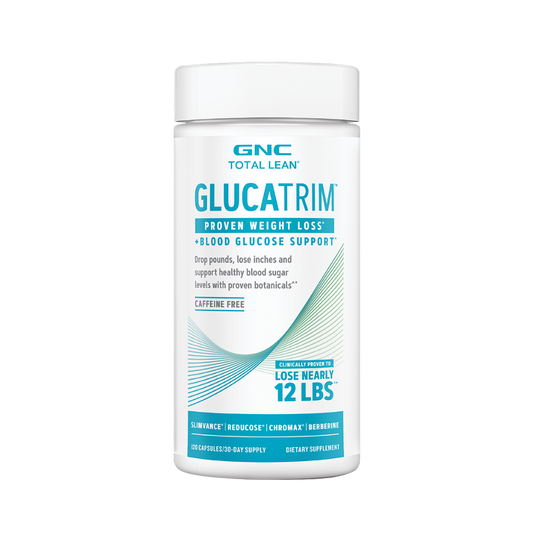 GNC Total Lean® GlucaTrim™ Weight Loss + Blood Glucose Support

• PROVEN WEIGHT LOSS: If you’re tired of feeling like your body is working against you, give your weight loss goals a boost and support healthy blood sugar levels with GNC Total Lean® GlucaTrim™—a multi-action weight loss supplement designed to help drop pounds and lose inches with proven botanicals^*.

• SUPPORT HEALTHY BLOOD SUGAR BEFORE AND AFTER A MEAL: GlucaTrim™ features Reducose®, a white mulberry supplement clinically shown to support t