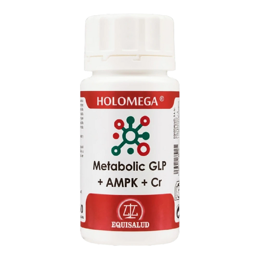 Es un complemento alimenticio elaborado por Laboratorios Equisalud formulado con extracto de hoja de jiaogulan (Gynostemma pentaphyllum), Reducose® (extracto de hoja de morera blanca, Morus alba L.) y picolinato de cromo (Chromax®). Este producto viene presentado en un envase que contiene 60 cápsulas.

Holomega Metabolic GLP + AMPK + Cr, Holomega Metabolic GLP + AMPK + Cr, contiene cromo, que contribuye al metabolismo normal de los macronutrientes y al mantenimiento de niveles normales de glucosa en sangre.