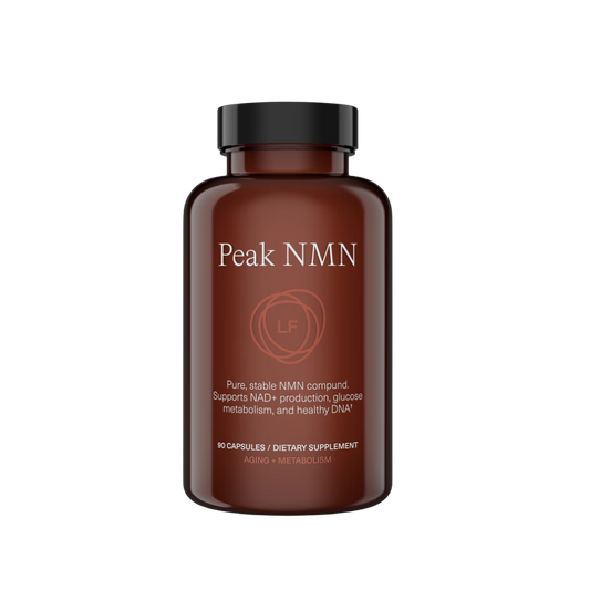 Renew your body from the inside out. Peak NMN™ surpasses other NAD+ products by combining a concentrated dosage of the most stable, long-lasting form of NMN with other complementary molecules.

Helps maintain healthy DNA and epigenetic function

Improves your body’s inflammation response

Helps manage everyday physical stress