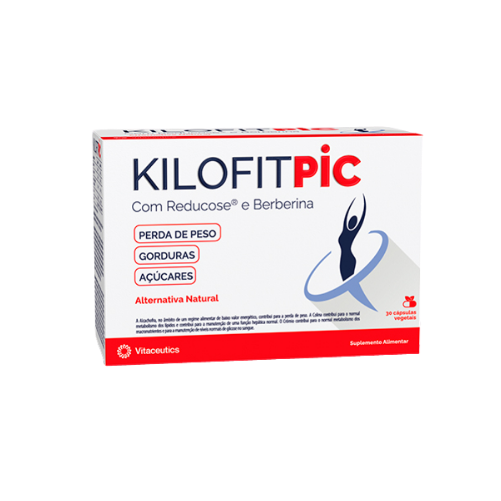 Vitaceutics - Kilofit Pic

POSITIONNING
Weight & Body Composition

KEY CLAIMS
Supports natural weight loss and fat metabolism
Reducose lowers the glycemic index and increases satiety; reduces post-meal glucose
Helps maintain normal blood glucose; choline supports liver function

COMPOSITION per serving
Reducose® (200 mg), Berberine (500 mg), Artichoke concentrated extract (200 mg), Choline (82.5 mg), Chromium (40 µg)

FORMAT & NUMBER OF SERVINGS PER PRODUCT
30 capsules – 15 servings

MODE OF USE
Take 2 caps