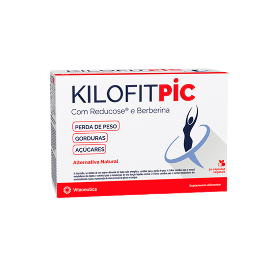 Vitaceutics - Kilofit Pic

POSITIONNING
Weight & Body Composition

KEY CLAIMS
Supports natural weight loss and fat metabolism
Reducose lowers the glycemic index and increases satiety; reduces post-meal glucose
Helps maintain normal blood glucose; choline supports liver function

COMPOSITION per serving
Reducose® (200 mg), Berberine (500 mg), Artichoke concentrated extract (200 mg), Choline (82.5 mg), Chromium (40 µg)

FORMAT & NUMBER OF SERVINGS PER PRODUCT
30 capsules – 15 servings

MODE OF USE
Take 2 caps